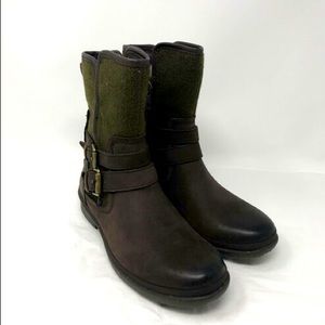 Ugg Australia Simmens  waterproof ankle Boots , Brown and green